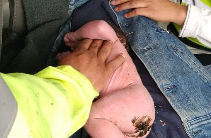 Hallan a bebé abandonado en lote baldío en Metepec