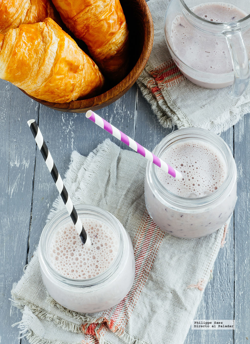 Smoothie de plátano y uva