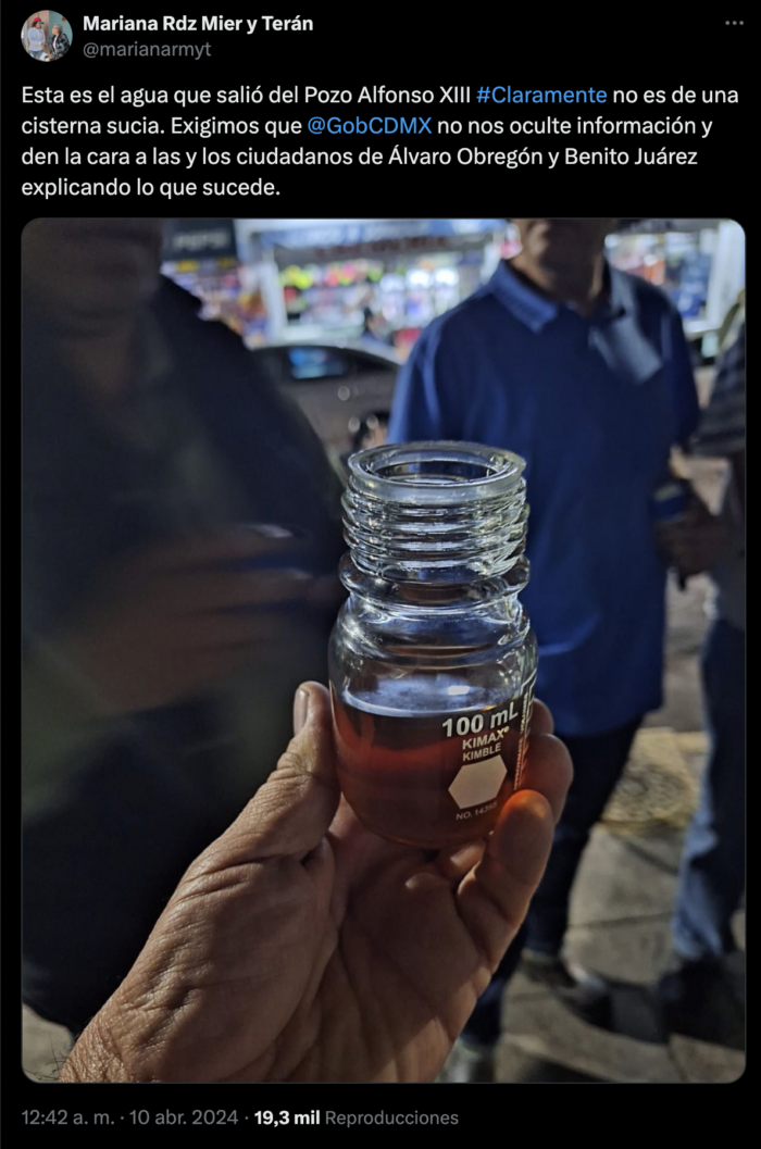 Agua contaminada en Benito Juárez | Batres garantizó que ya fue identificado y cerrado el punto que originó problema