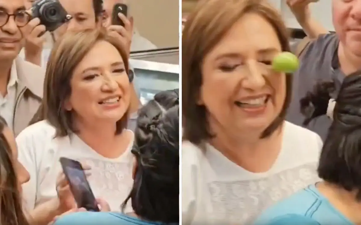 Agreden con limón a Xóchitl Gálvez durante su visita a Miguel Hidalgo