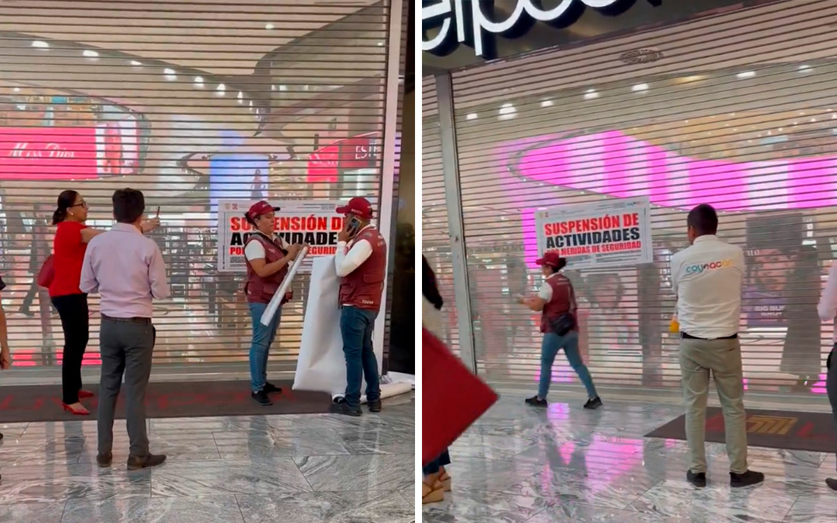 Clausuran sucursal de Liverpool Perisur, aún habían personas dentro